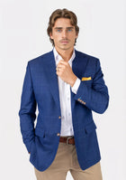 Hudson Empire Blue Windowpane Jacket - SARTORO723