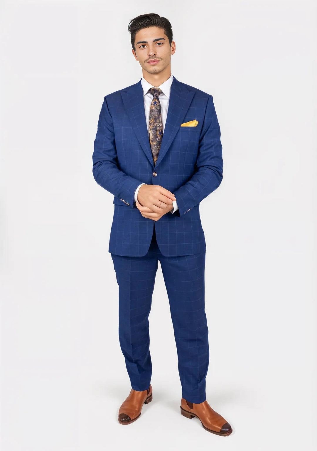 Hudson Empire Blue Windowpane Suit - SARTORO