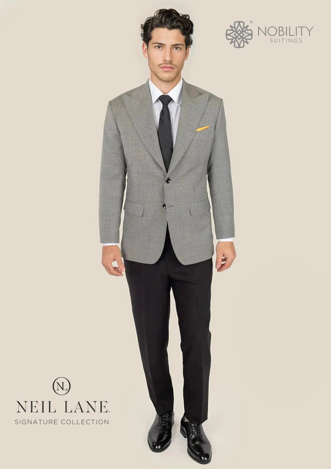 Hudson Grey Houndstooth Jacket - SARTORO