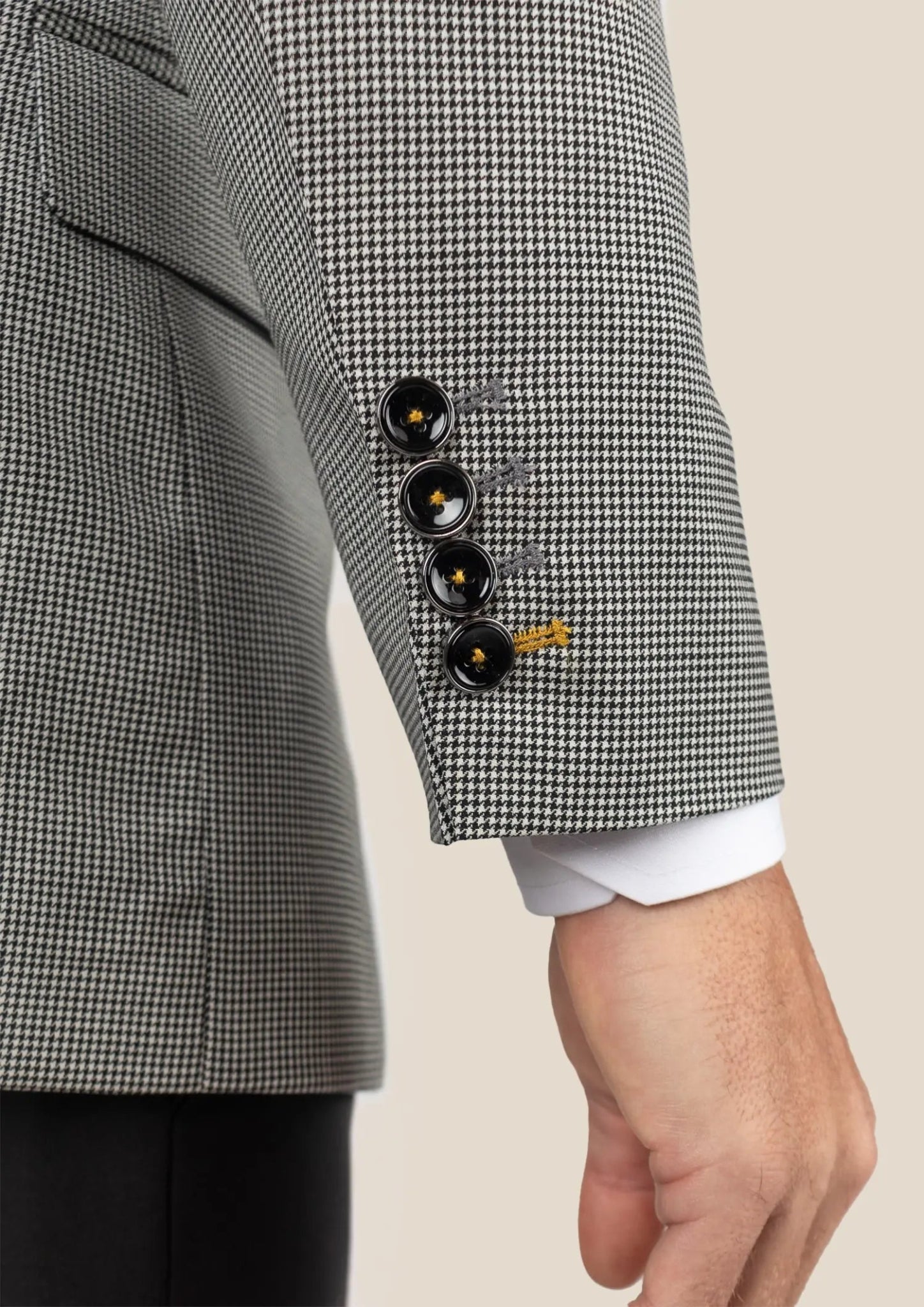 Hudson Grey Houndstooth Jacket - SARTORO
