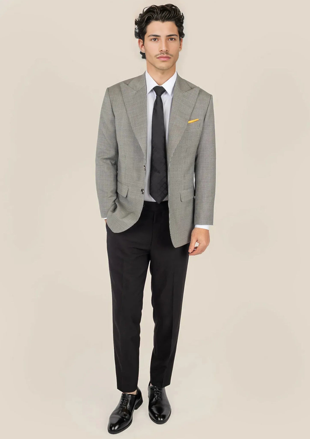 Hudson Grey Houndstooth Jacket - SARTORO