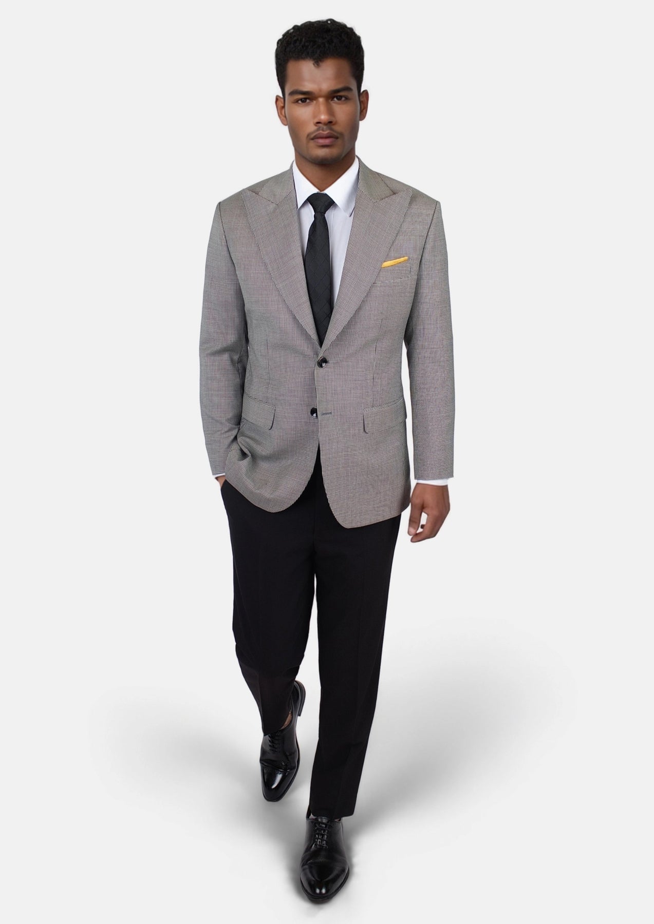 Hudson Grey Houndstooth Jacket - SARTORO75