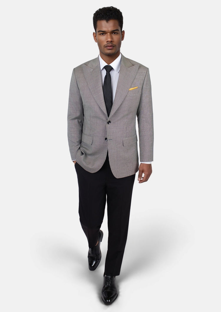 Hudson Grey Houndstooth Jacket - SARTORO141