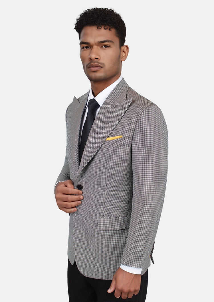 Hudson Grey Houndstooth Jacket - SARTORO976