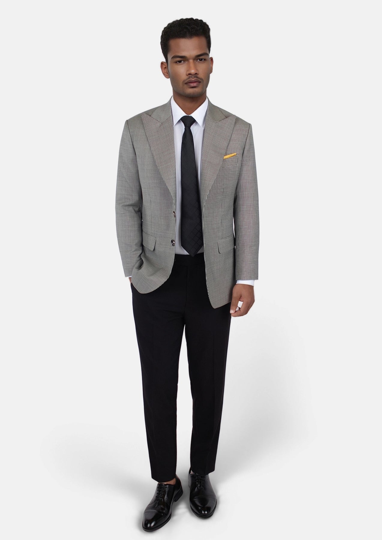 Hudson Grey Houndstooth Jacket - SARTORO238