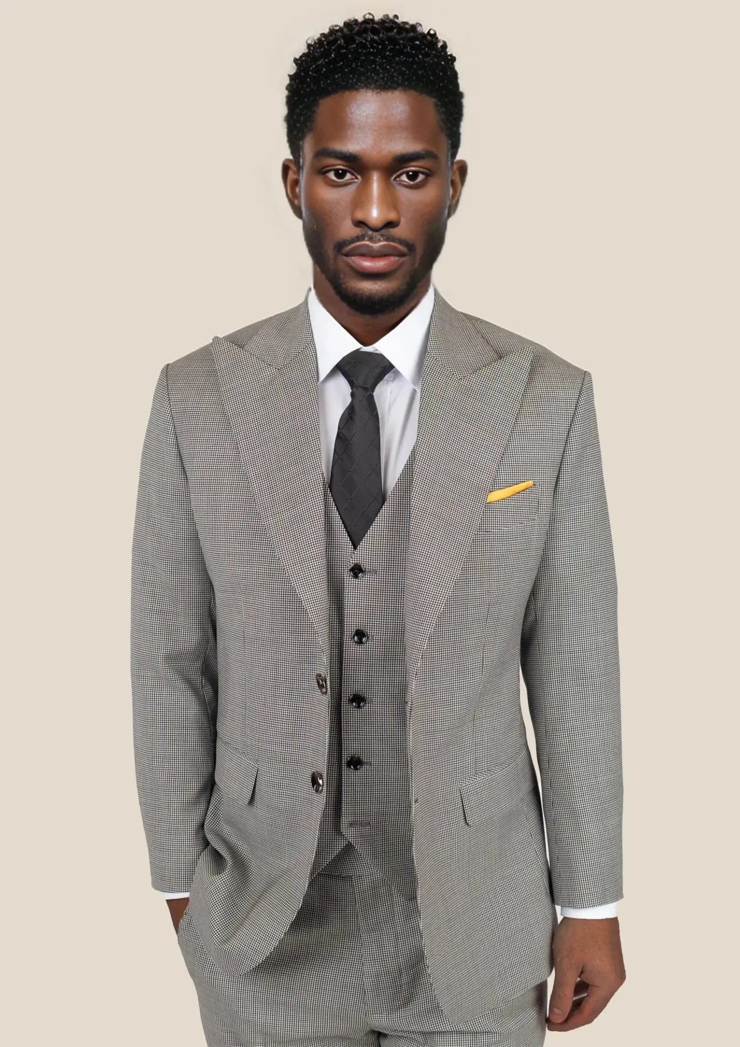Hudson Grey Houndstooth Suit SARTORO - Main Image