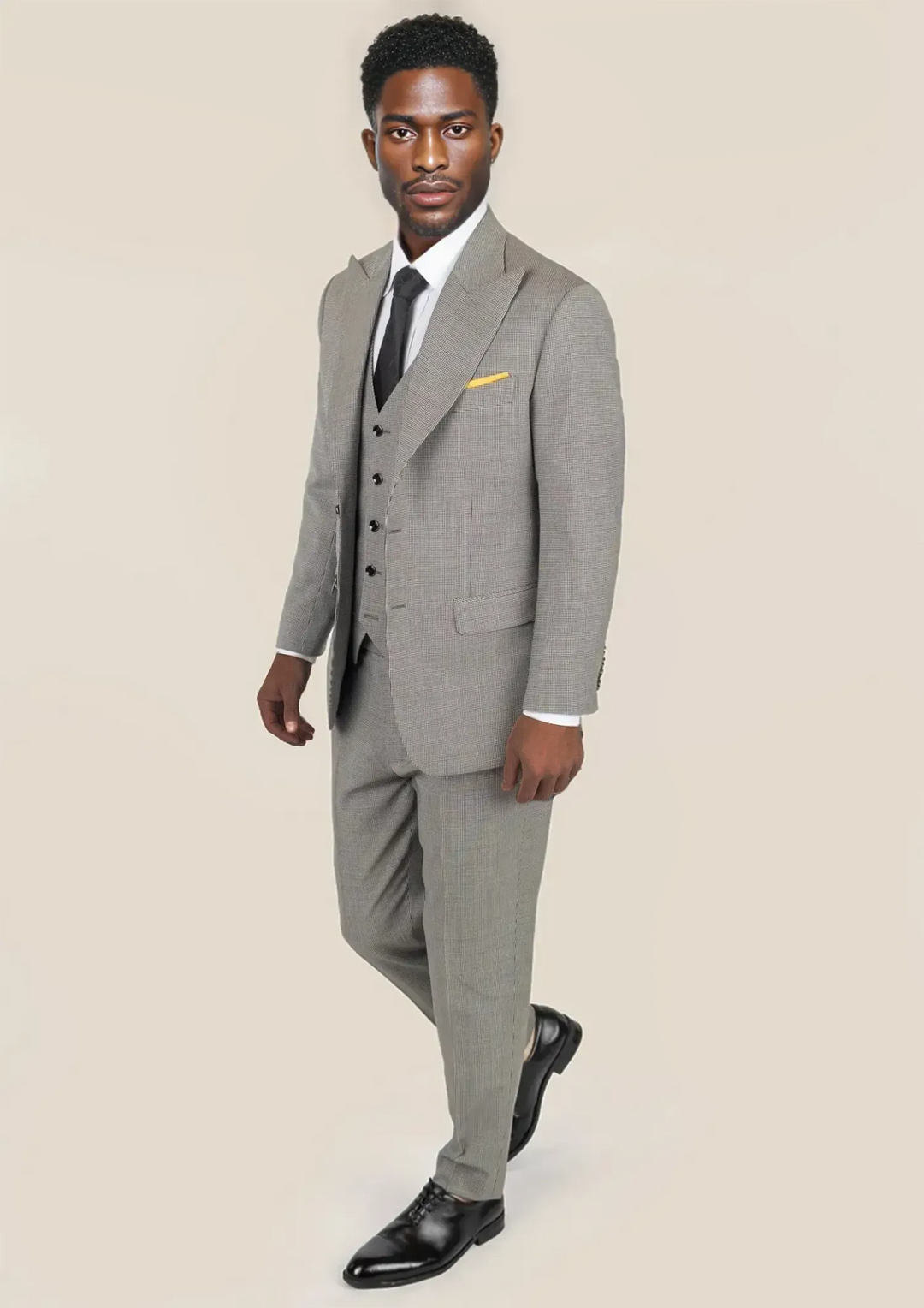 Hudson Grey Houndstooth Suit - SARTORO