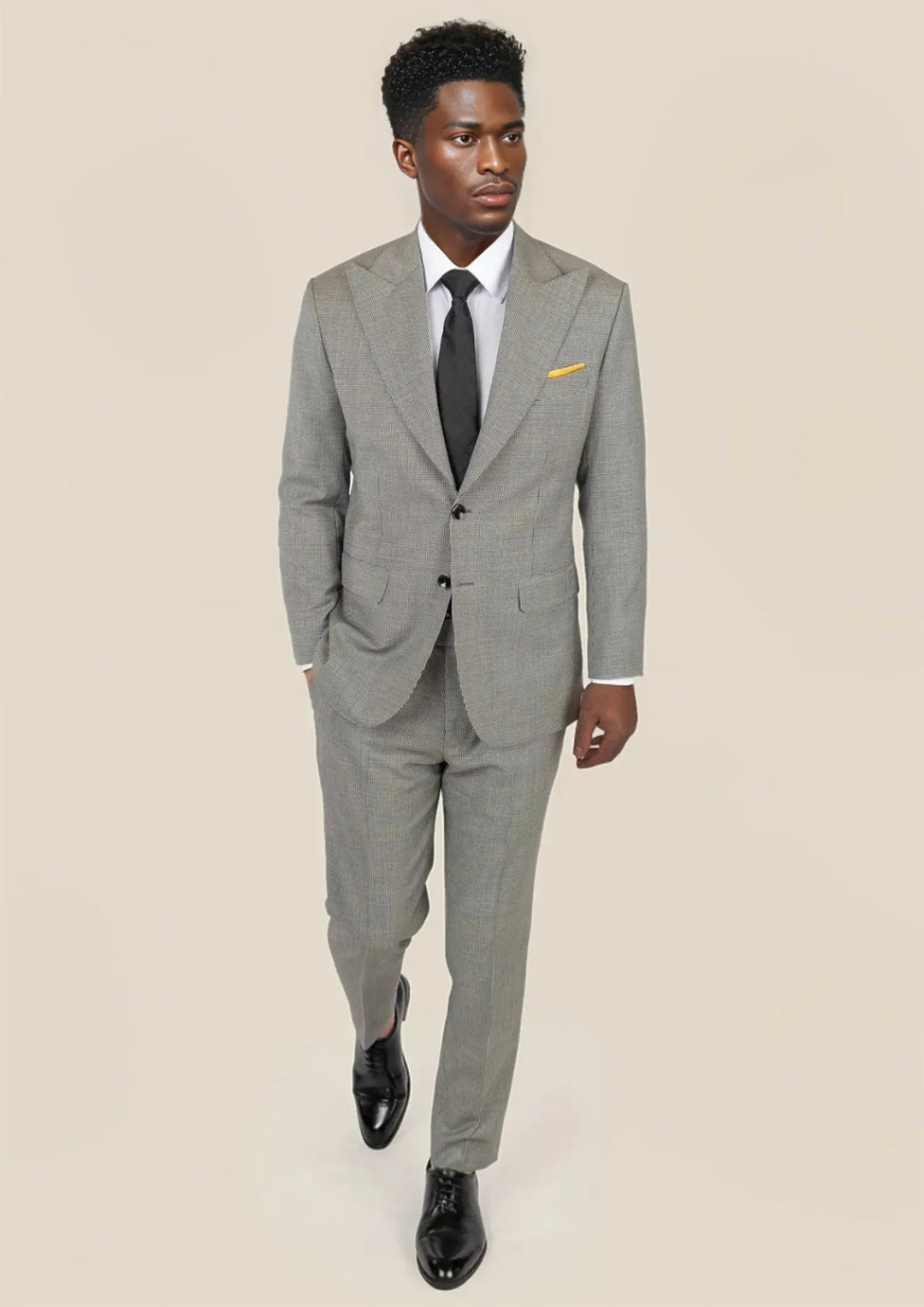 Hudson Grey Houndstooth Suit - SARTORO