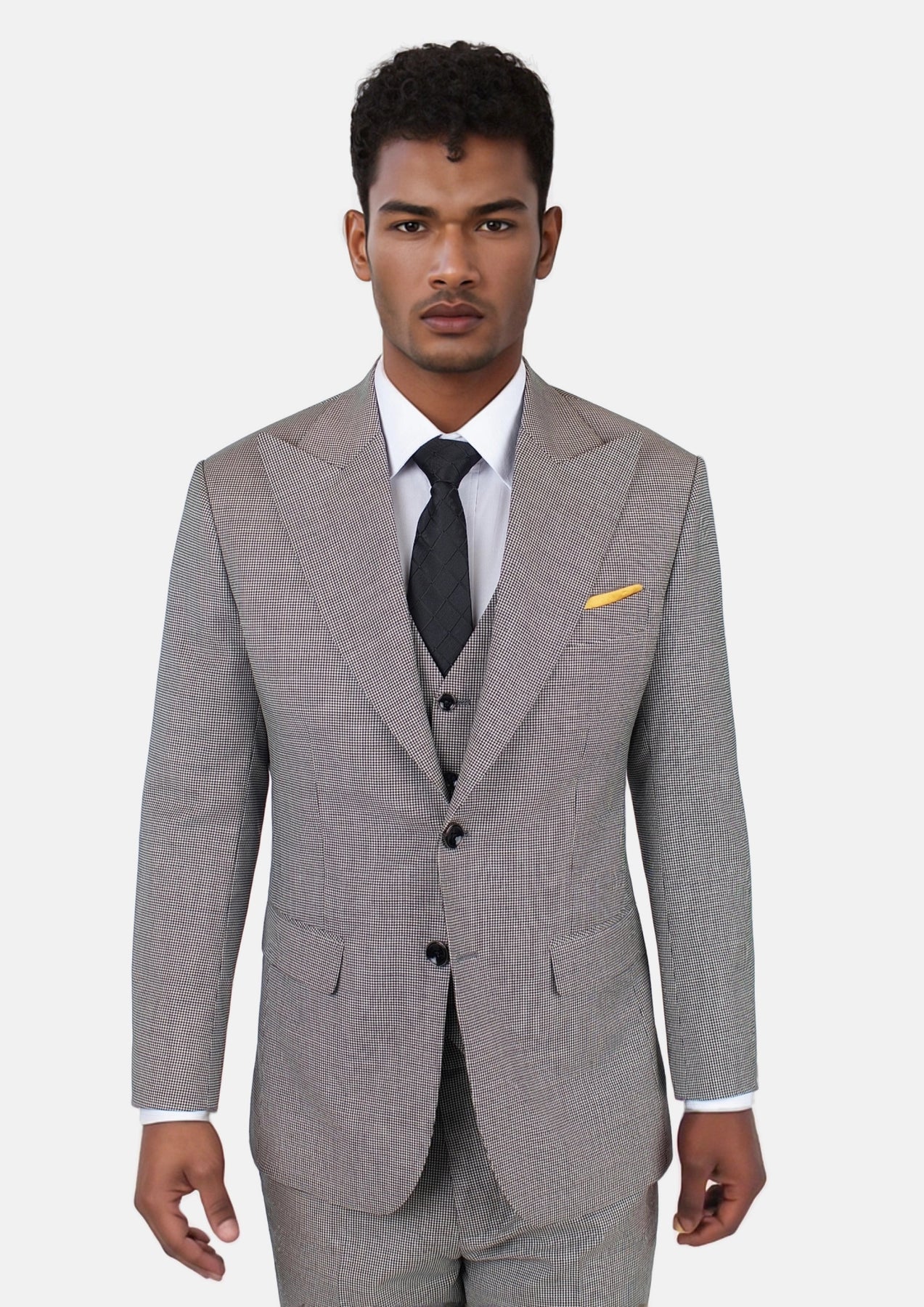 Hudson Grey Houndstooth Suit - SARTORO54