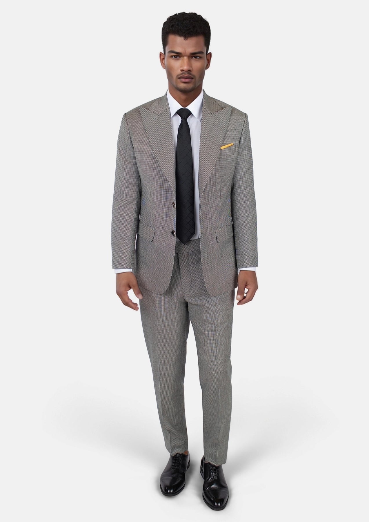 Hudson Grey Houndstooth Suit - SARTORO337