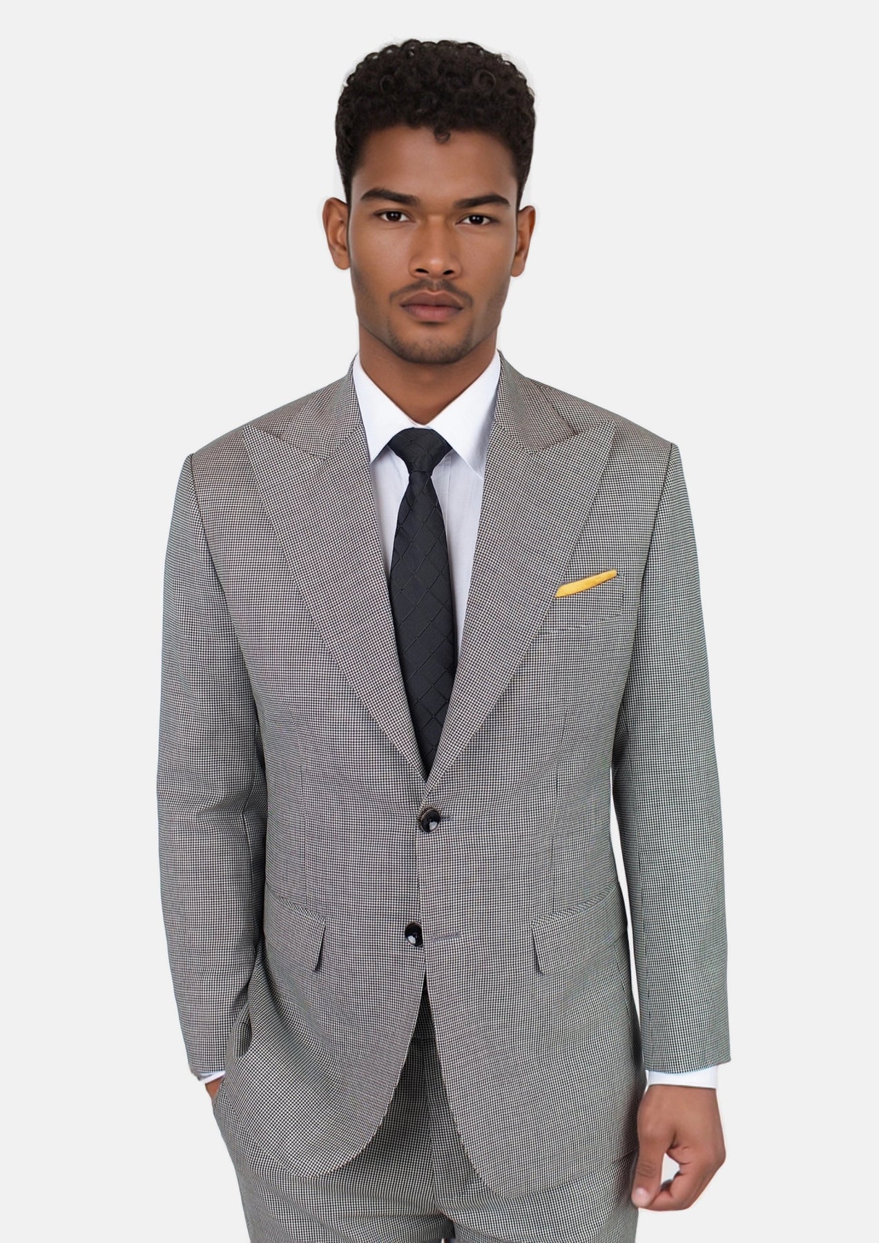 Hudson Grey Houndstooth Suit - SARTORO907