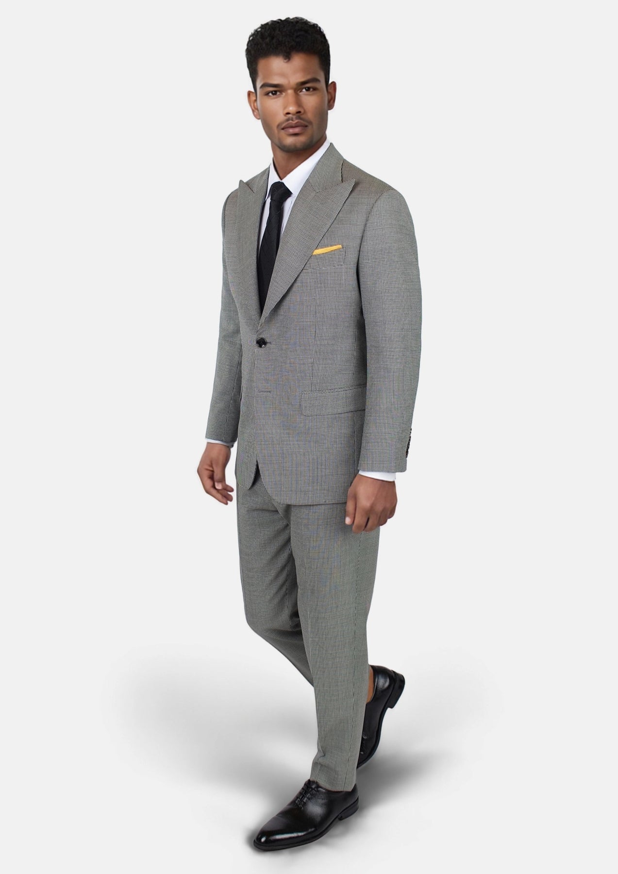 Hudson Grey Houndstooth Suit - SARTORO500