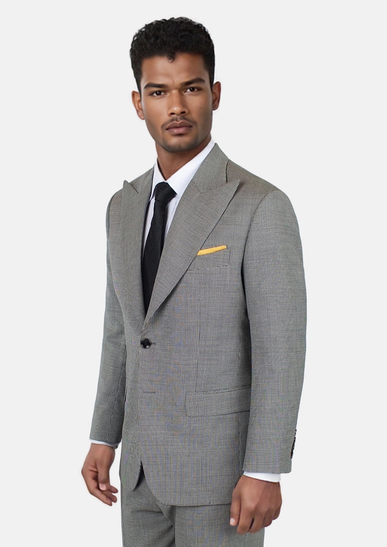Hudson Grey Houndstooth Suit - SARTORO699