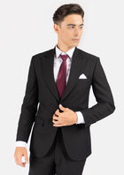 Hudson Midnight Black Stretch Suit - SARTORO283