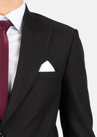 Hudson Midnight Black Stretch Suit - SARTORO358