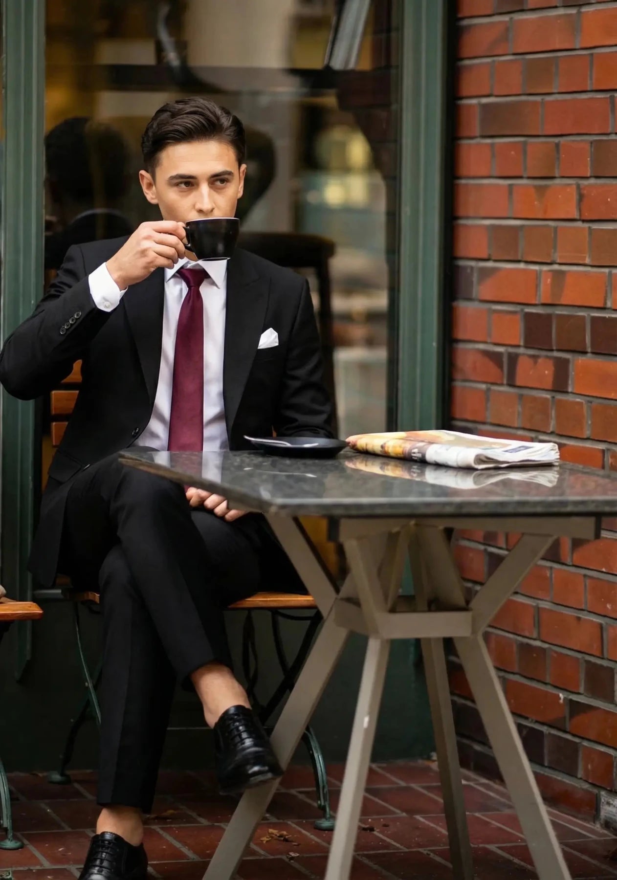 Hudson Midnight Black Stretch Suit - SARTORO334