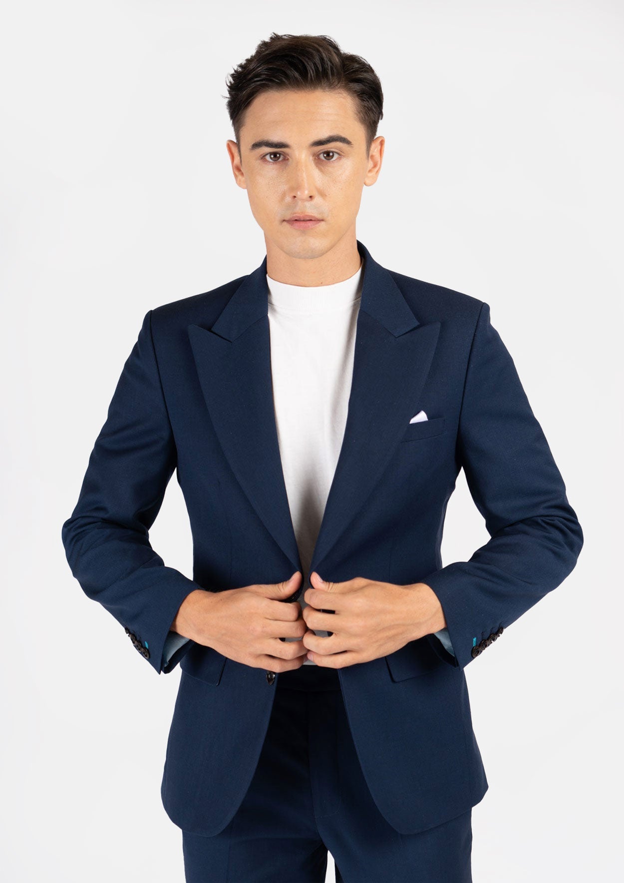 Crosshatch Navy Suit | SARTORO | Custom Suits & Tuxedos