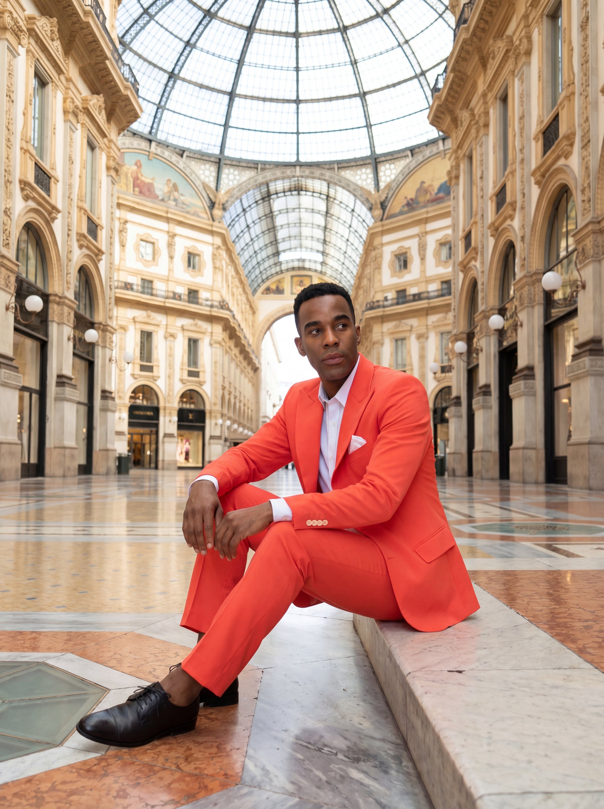 hudson-orange-stretch-suit-milan-arcade50
