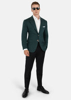 Hudson Phthalo Green Linen Jacket - SARTORO596