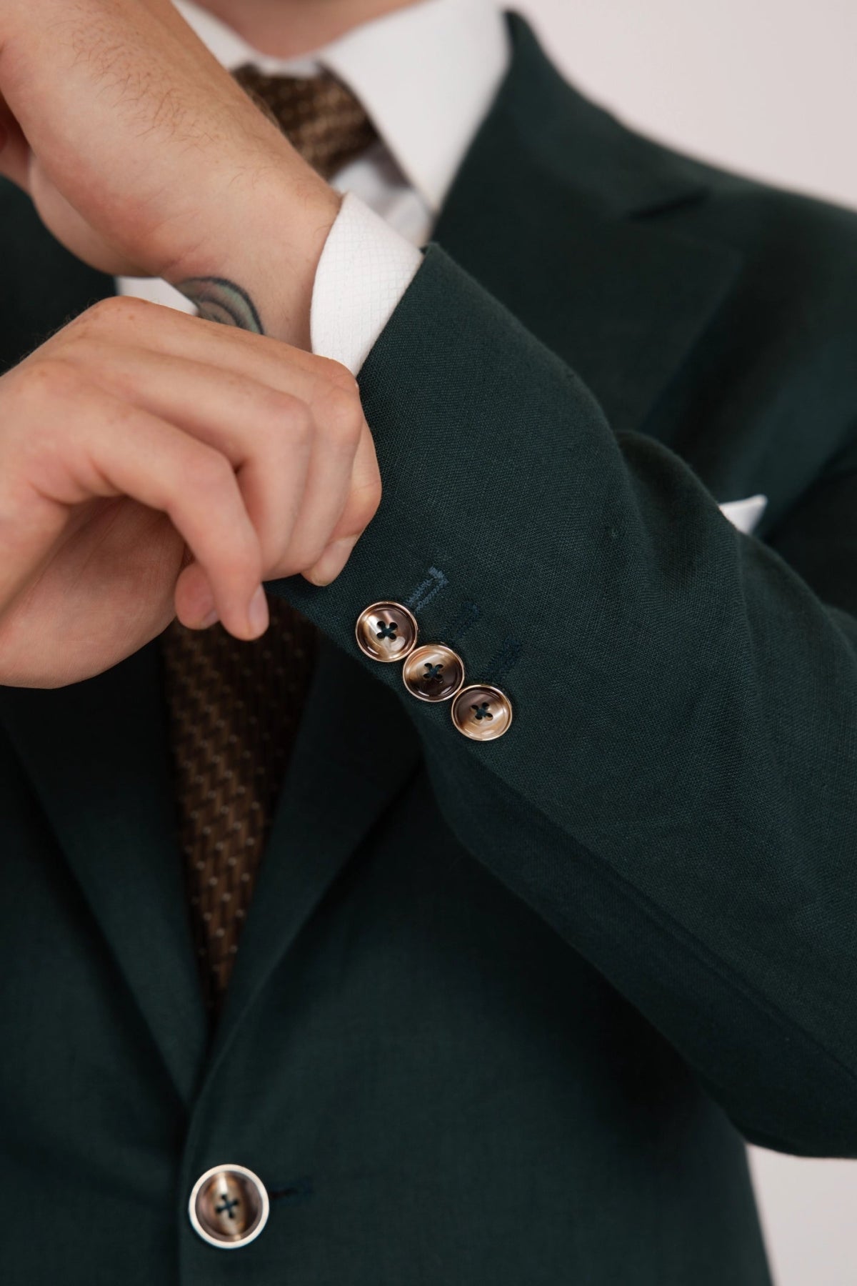 Hudson Phthalo Green Linen Suit - SARTORO