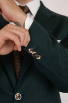 Hudson Phthalo Green Linen Suit - SARTORO972
