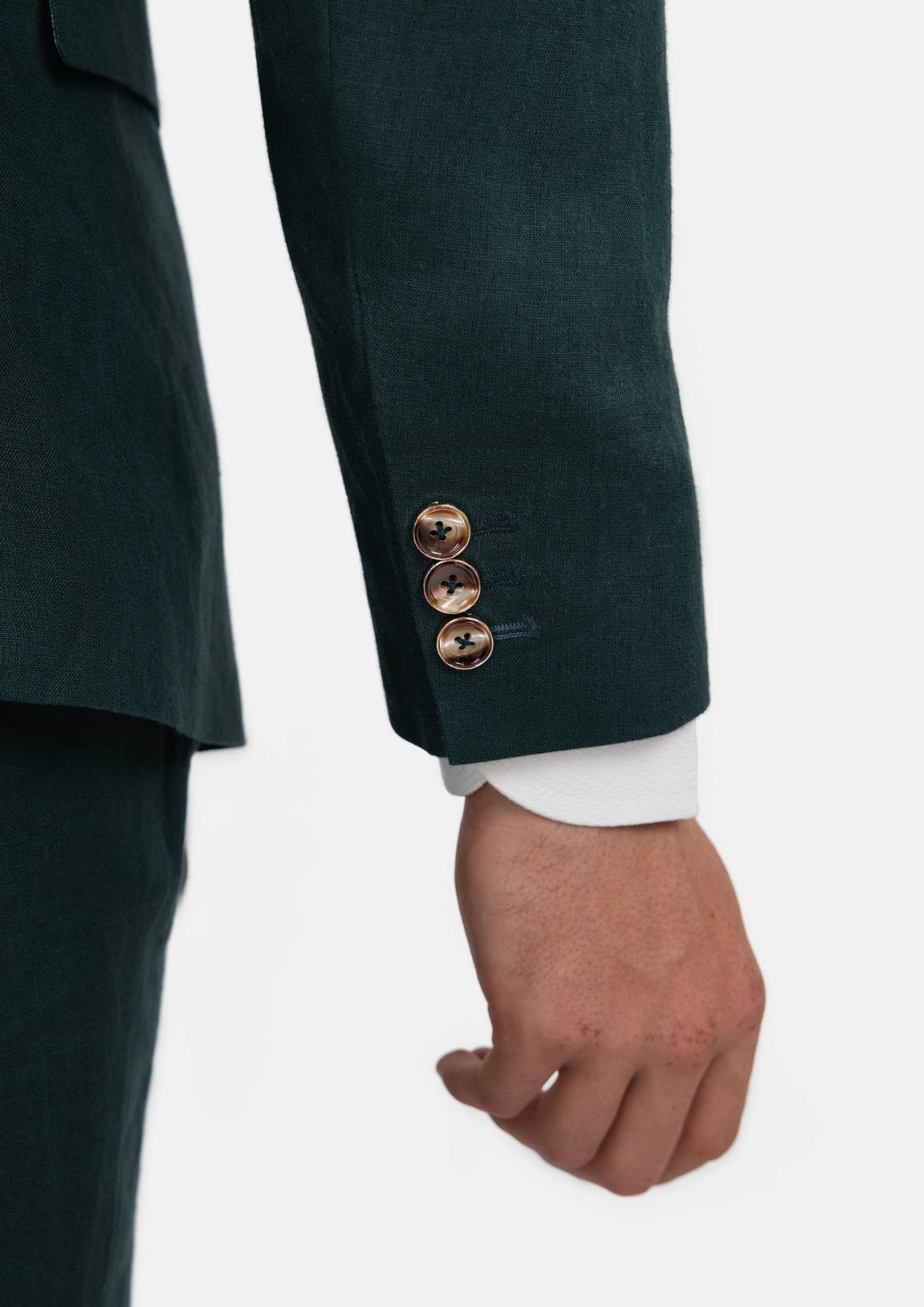 Hudson Phthalo Green Linen Suit - SARTORO