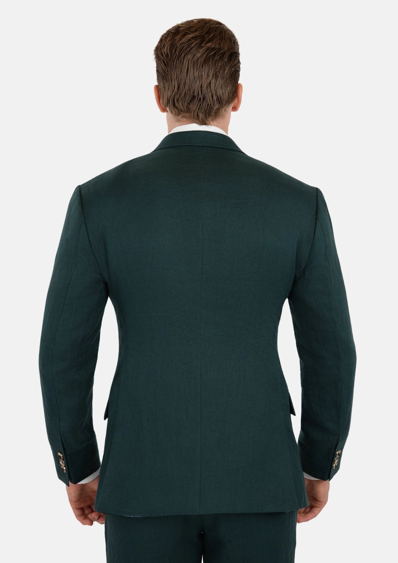 Men's Hudson Phthalo Green Linen Suit | SARTORO Men's Hudson Phthalo Green Linen Suit | SARTORO