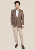 Hudson Tawny Brown Hopsack Jacket - SARTORO