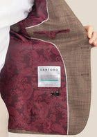 Hudson Tawny Brown Hopsack Jacket - SARTORO709