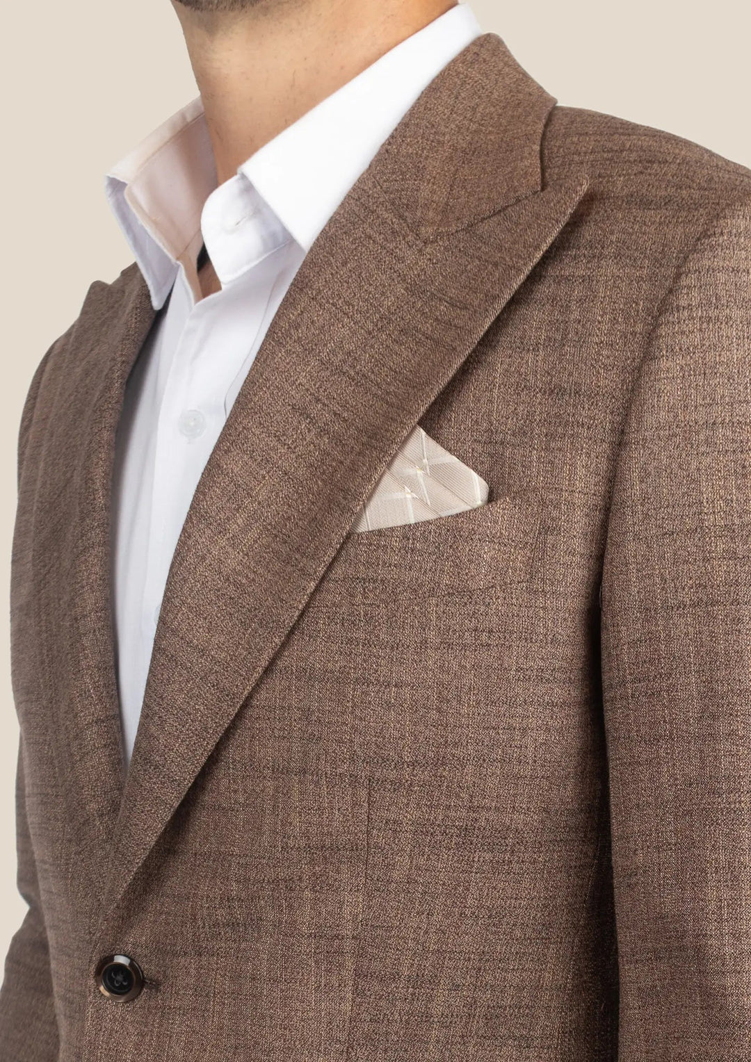 Hudson Tawny Brown Hopsack Suit - SARTORO