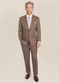 Hudson Tawny Brown Hopsack Suit - SARTORO