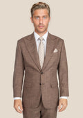 Hudson Tawny Brown Hopsack Suit - SARTORO