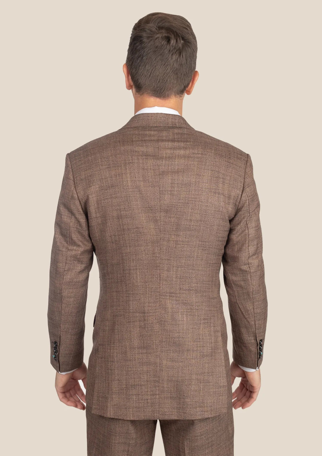 Hudson Tawny Brown Hopsack Suit - SARTORO