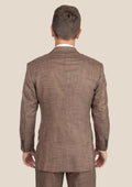 Hudson Tawny Brown Hopsack Suit - SARTORO