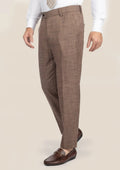 Hudson Tawny Brown Hopsack Suit - SARTORO