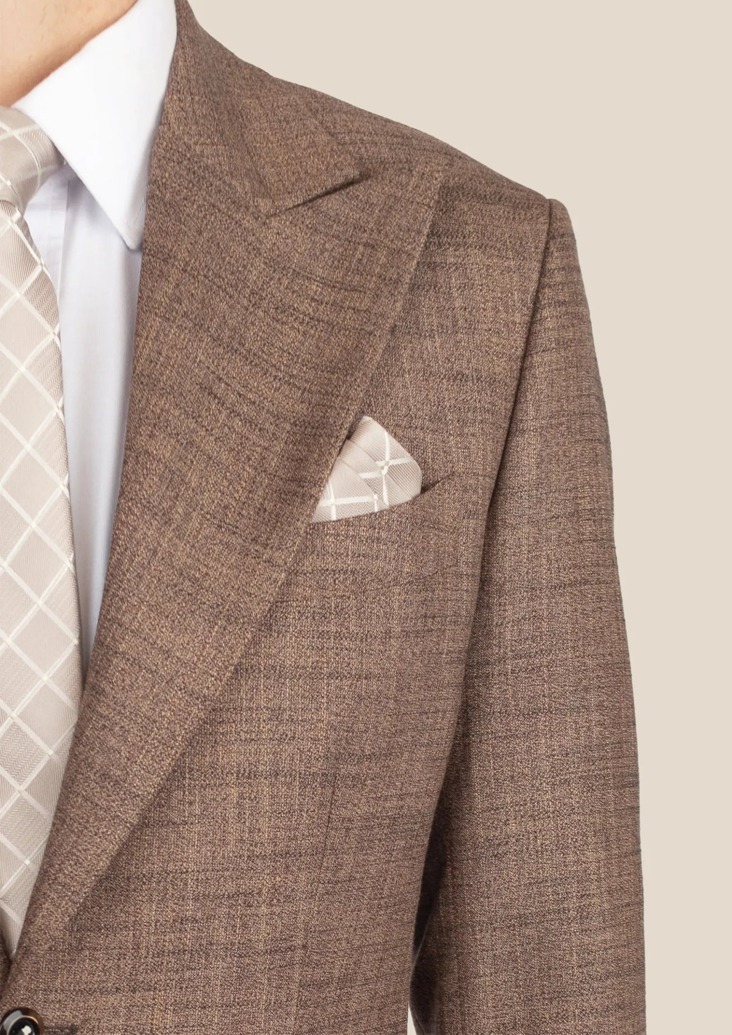 Hudson Tawny Brown Hopsack Suit