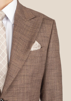 Hudson Tawny Brown Hopsack Suit - SARTORO