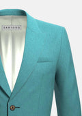 Hudson Turkish Blue Linen Jacket - SARTORO