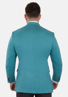 Hudson Turkish Blue Linen Jacket - SARTORO883
