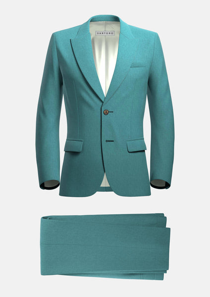 Hudson Turkish Blue Linen Suit - SARTORO