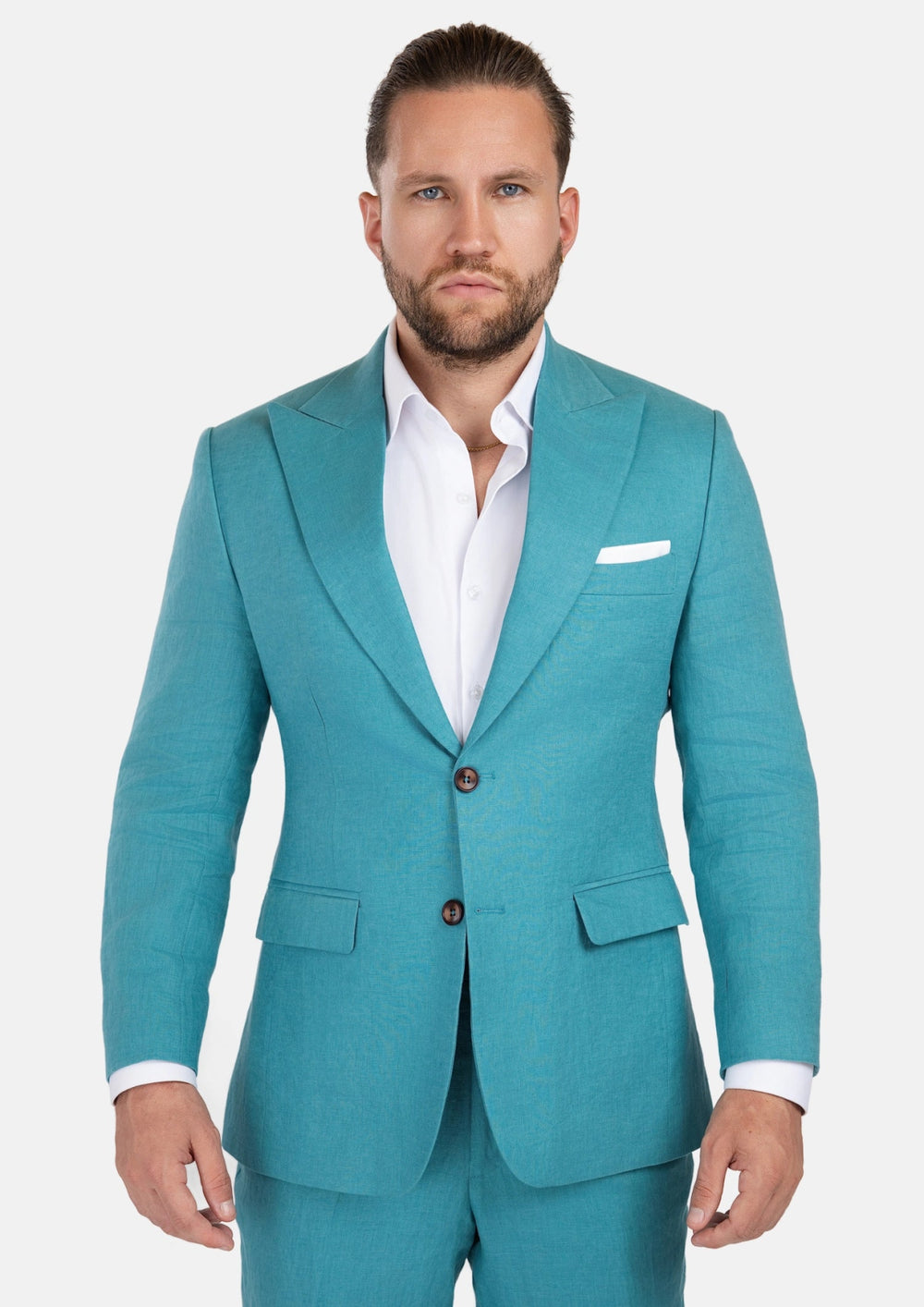 Turkish Blue Linen Suit129