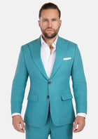 Hudson Turkish Blue Linen Suit - SARTORO834