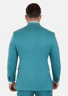 Hudson Turkish Blue Linen Suit - SARTORO264