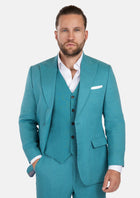 Hudson Turkish Blue Linen Suit - SARTORO904