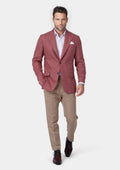 Hudson Tuscan Red Linen Jacket - SARTORO