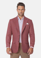 Hudson Tuscan Red Linen Jacket - SARTORO128