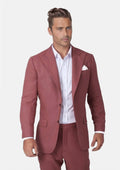 Hudson Tuscan Red Linen Jacket - SARTORO