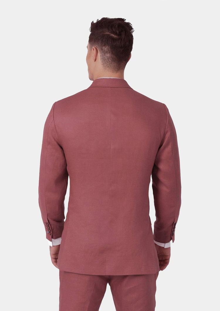 Hudson Tuscan Red Linen Jacket - SARTORO118