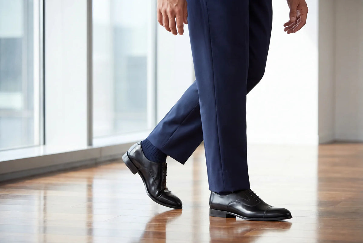Interviewing at a bank or law firm? Black leather oxfords are the shoe to wear. Give them a polish the night before.