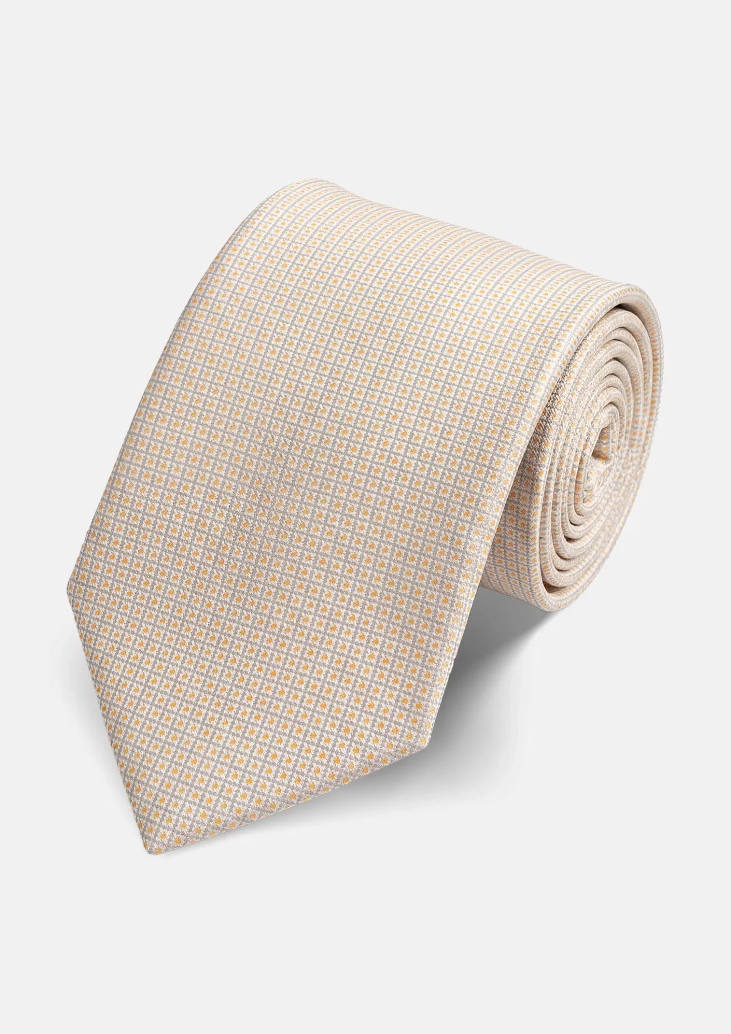 Ivory Honeycomb Textured Tie24